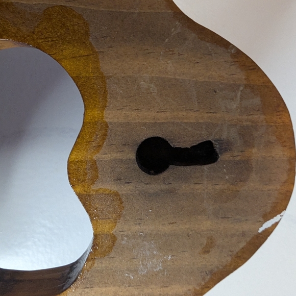 HeartCutout With Bow Accent Wooden Thimble/Washcloth Holder Shelf Display - Picture 8 of 9